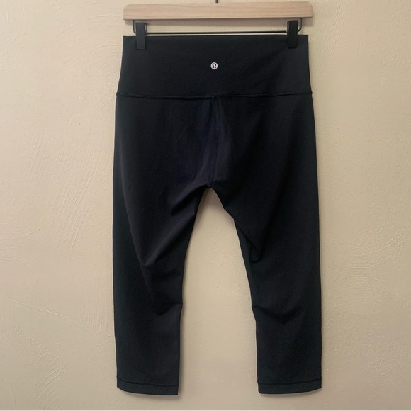 Lululemon Wunder Under Crop (Hi-Rise) *Full-On Luxtreme 21" Black Size 10 W6ATTS - Picture 6 of 12